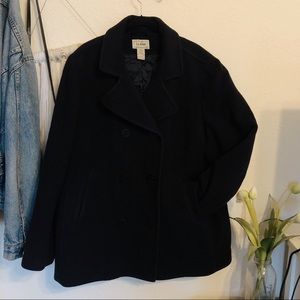 LL Bean Classic Lambswool Peacoat